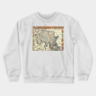 John Speed 1626 - Asia with the Islands Adioying -  Ancient Worlds Crewneck Sweatshirt